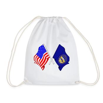 Drapeau des États-Unis et du Nebraska croisé - Sac de sport léger - blanc - Devant