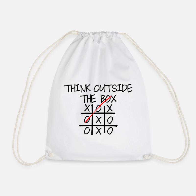 Crimson Diagonal Stroke - Drawstring Bag - white