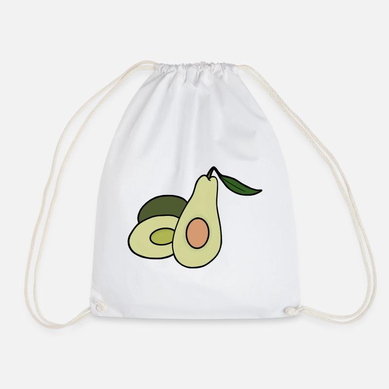 Delicious Fruit Avocado - Drawstring Bag - white