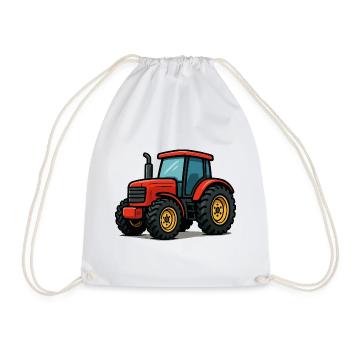 Tractor Comic - Drawstring Bag - white - Front