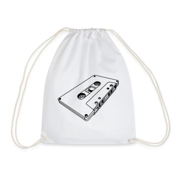 Cassette Oblique Retro – Music Mixtape Design - Sac de sport léger - blanc - Devant