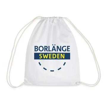 Emblème de la ville de Borlänge en bleu et jaune - Sac de sport léger - blanc - Devant
