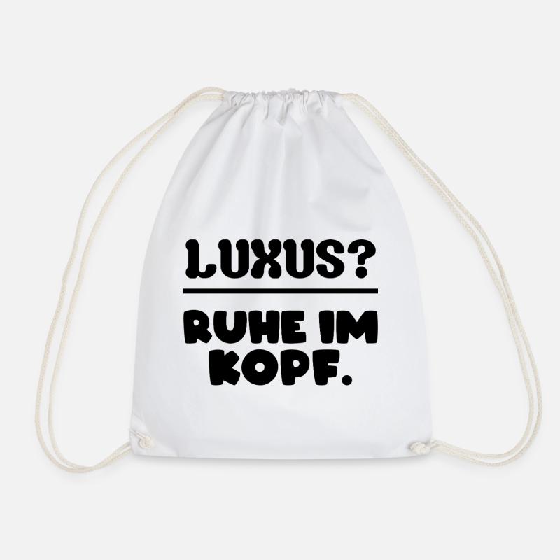 Luxury? Peace of mind. - Drawstring Bag - white