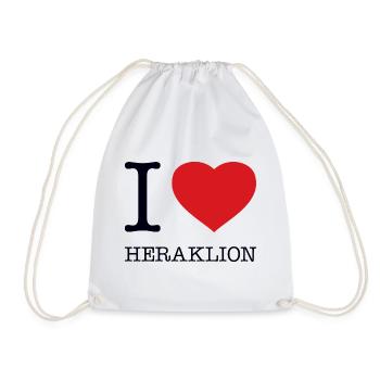 I love Heraklion Crete - Drawstring Bag - white - Front