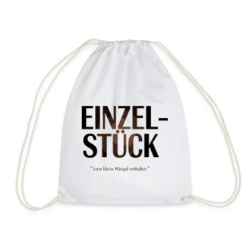 Single piece may contain small flaws Humorous - Drawstring Bag - white - Front