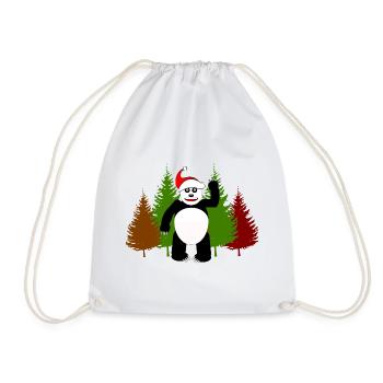 PÈRE NOËL PANDA - Sac de sport léger - blanc - Devant
