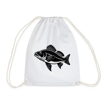 Poisson doré jaune - Sac de sport léger - blanc - Devant