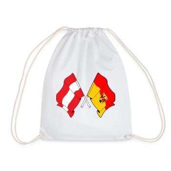 Drapeaux croisés de l’Autriche et du Burgenland - Sac de sport léger - blanc - Devant