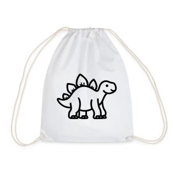 Stegosaurus - Turnbeutel - Weiß - Vorne