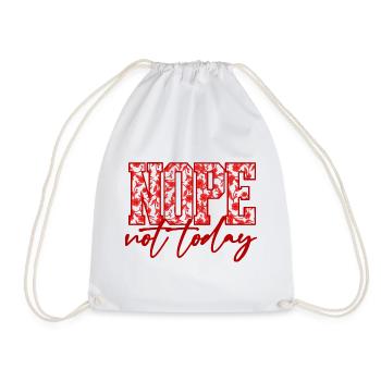 Chemise « Pas aujourd’hui » – T-shirt introverti drôle - Sac de sport léger - blanc - Devant