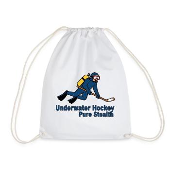 Reine Tarnkunst im Unterwasserhockey - Turnbeutel - Weiß - Vorne