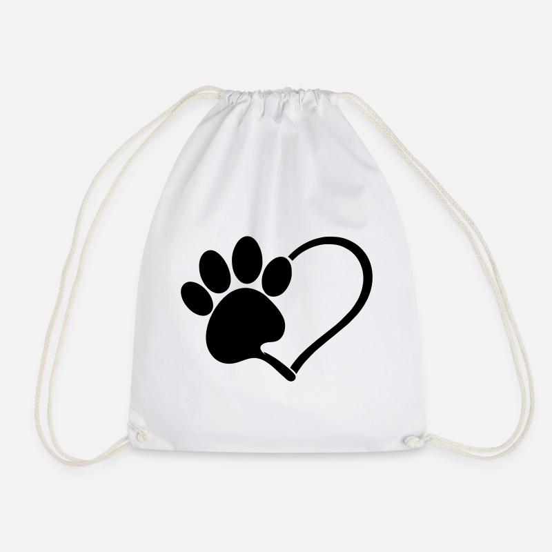 Dogs Love - Drawstring Bag - white