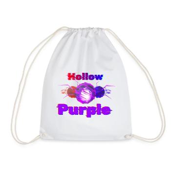 Hollow Purple Glitch Anime Tee shirt GOJO Satoru - Drawstring Bag - white - Front