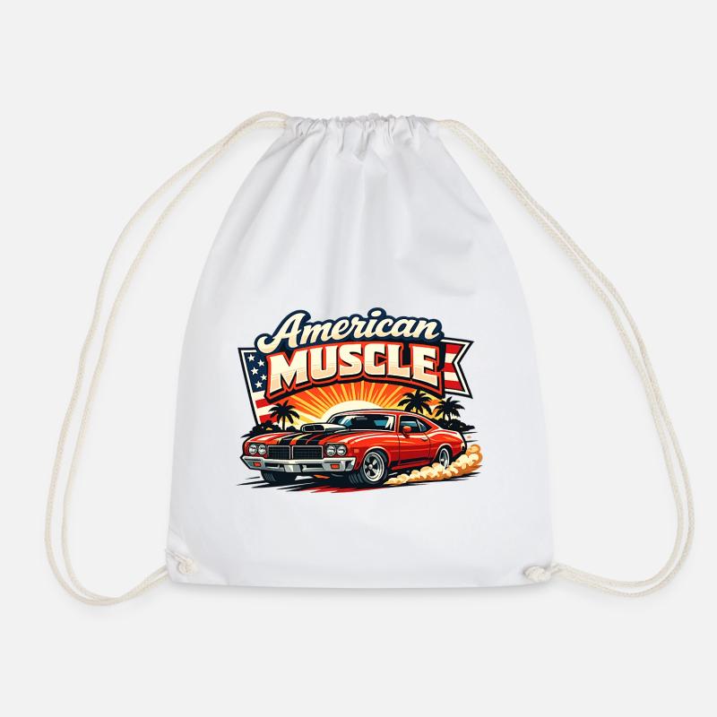 American_Muscle_2 - Turnbeutel - Weiß