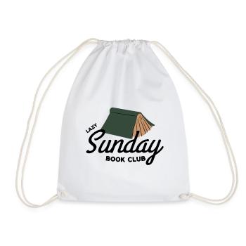Lazy Sunday Book Club Vintage Aesthetic  - Turnbeutel - Weiß - Vorne