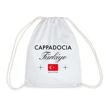 Kappadokien Türkei Koordinaten Reise Souvenir - Turnbeutel - Weiß - Vorne