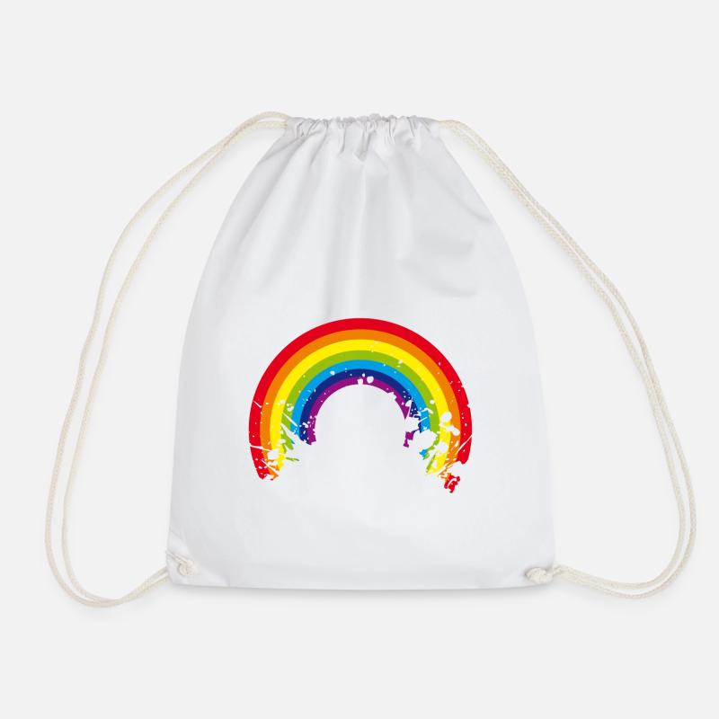 rainbow regenbogen - Turnbeutel - Weiß