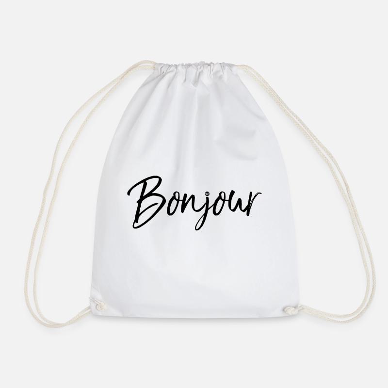 Bonjour - Turnbeutel - Weiß