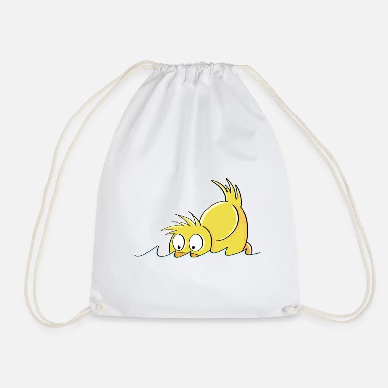 Duck Duck - Duck comic - Drawstring Bag - white