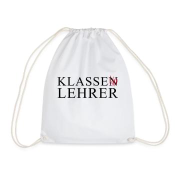 KLASSE LEHRER - Turnbeutel - Weiß - Vorne