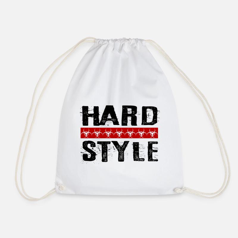 Hardstyle Rave - Drawstring Bag - white