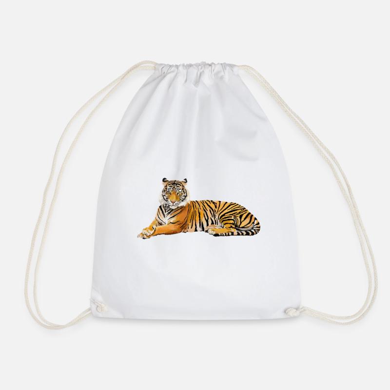 Tiger - Turnbeutel - Weiß