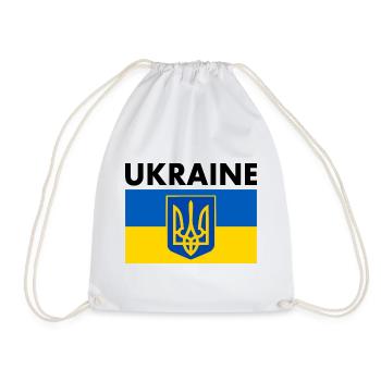 Ukraine - Drawstring Bag - white - Front