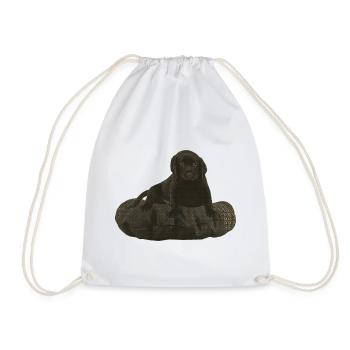 niedliche Tierbabys, Labrador welpe, outfits damen - Turnbeutel - Weiß - Vorne