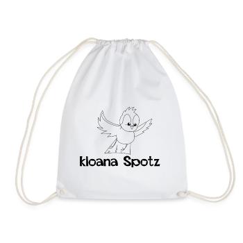 kloana Spotz-kleiner Spatz,Austrian dialect - Drawstring Bag - white - Front
