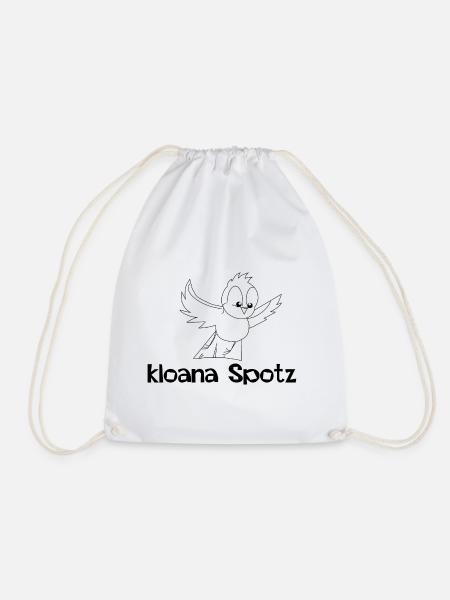 kloana Spotz-kleiner Spatz,Österreichische Dialekt - Turnbeutel - Weiß