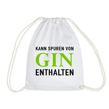 Kann Spuren Von Gin Enthalten - Turnbeutel - Weiß - Vorne