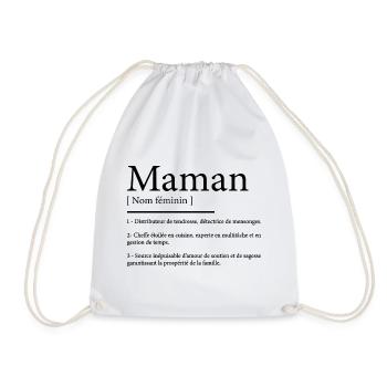Définition de Maman | Fête des Mères - Sac de sport léger - blanc - Devant
