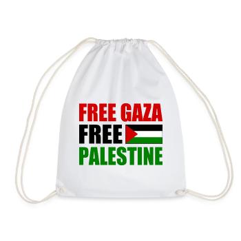 Free gaza Free palestine - Turnbeutel - Weiß - Vorne