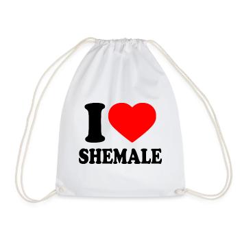 I love shemale - Sac de sport léger - blanc - Devant