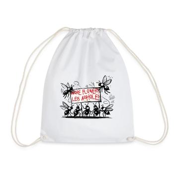 Sauvez les abeilles Nature Dicton Illustration Fleurs - Sac de sport léger - blanc - Devant