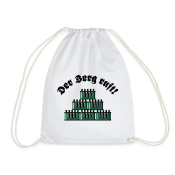 Der Berg Ruft! (Bier / Bierkästen / Grün / Old) - Turnbeutel - Weiß - Vorne
