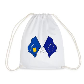 Drapeau Kosovo Europe - Sac de sport léger - blanc - Devant
