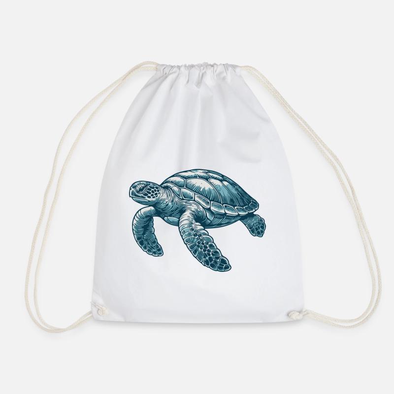 Wasserschildkröte - Turnbeutel - Weiß