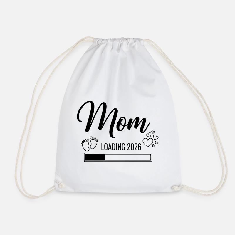 Mom Loading 2026 - Turnbeutel - Weiß
