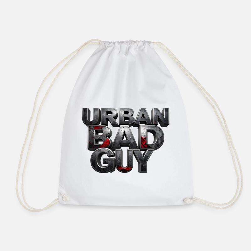 Bad Guy Urban – the player - Drawstring Bag - white