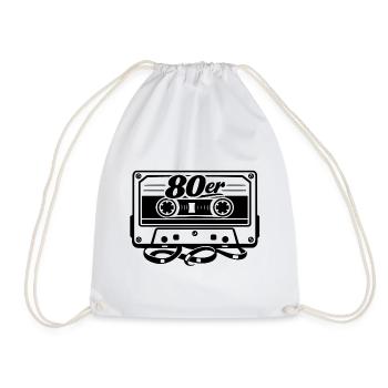 Cassette rétro des années 80 - Sac de sport léger - blanc - Devant