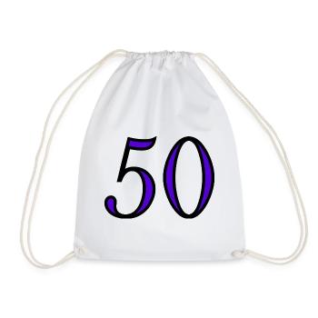 50. 50 JAHRE. 50-JÄHRIGES JUBILÄUM. 50-JÄHRIGES JUBILÄUM. - Turnbeutel - Weiß - Vorne
