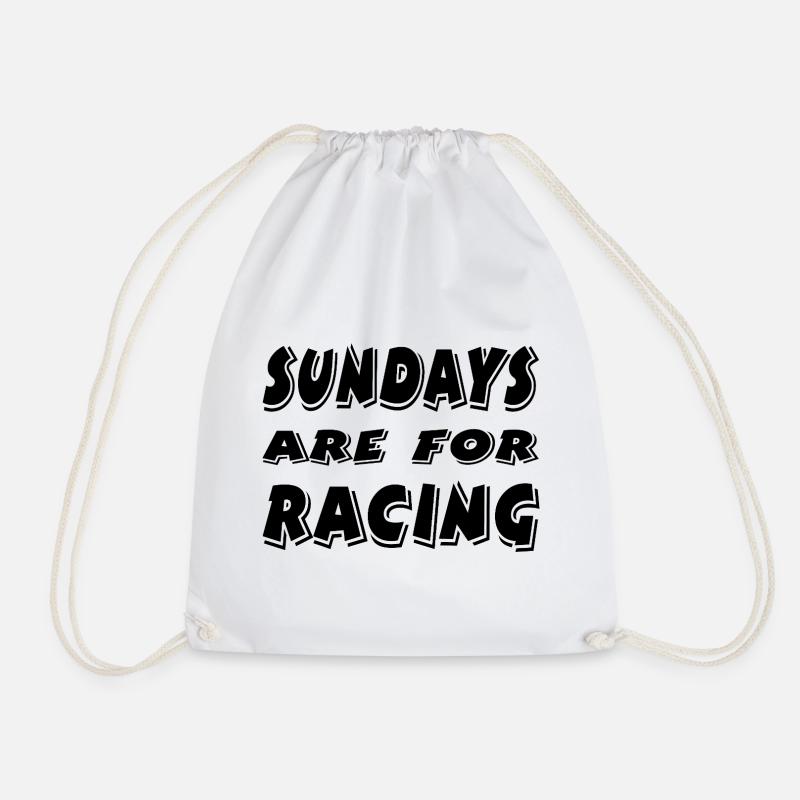 Car - Drawstring Bag - white