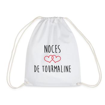 Tourmaline Wedding 52 years of marriage - Drawstring Bag - white - Front