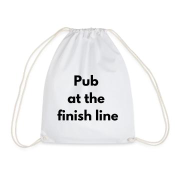 Pub at the finish line - Drawstring Bag - white - Front