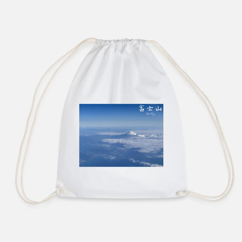 Mount Fuji - Drawstring Bag - white