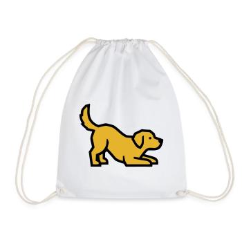 Chien jouant Golden Retriever Labrador Chiot - Sac de sport léger - blanc - Devant