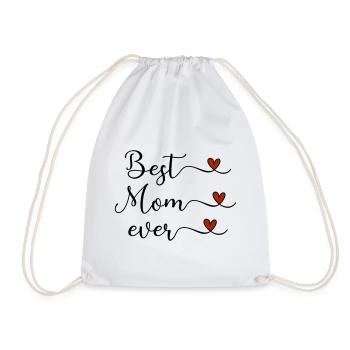 Best Mom - Drawstring Bag - white - Front