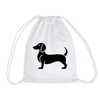 teckel - Sac de sport léger - blanc - Devant