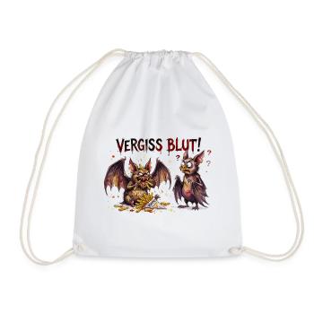 Vergiss Blut Pommes Fledermaus Halloween Design - Turnbeutel - Weiß - Vorne
